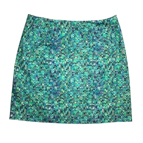 EP Pro Green‎ Blue Print Golf Skort - Picture 2 of 6